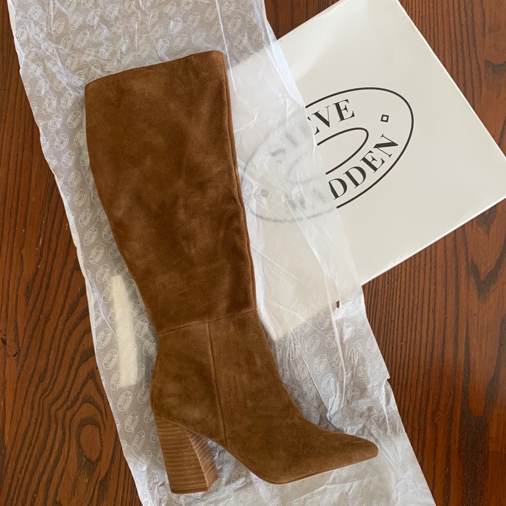 Steve Madden Serve Suede Leather Knee-High Boots